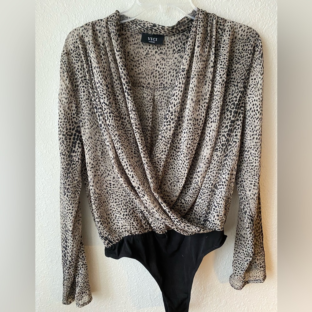 Vici Leopard Body Suit, Size L